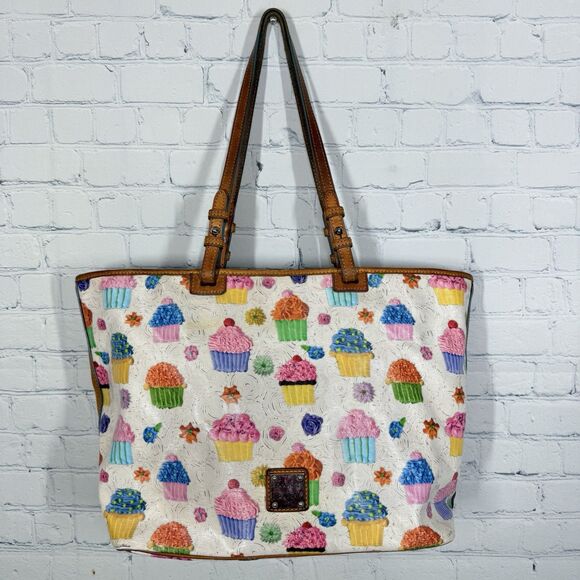 Vintage Dooney & Bourke Tote Bag Women Cupcake Large Teacher Collectible Rare - Picture 1 of 16